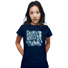 Load image into Gallery viewer, Secret_Shirts Fitted Shirts, Woman / Small / Navy Anime Night