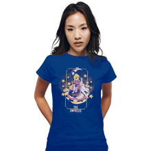 Load image into Gallery viewer, Shirts Fitted Shirts, Woman / Small / Royal Blue The Empress Peach
