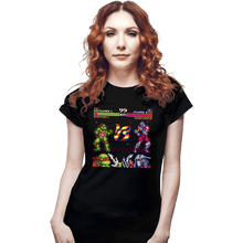 Load image into Gallery viewer, Shirts Fitted Shirts, Woman / Small / Black Shredder Battle