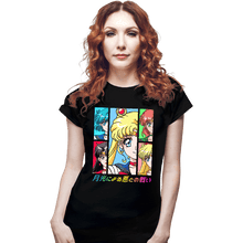 Load image into Gallery viewer, Secret_Shirts Fitted Shirts, Woman / Small / Black Moon Prism Power!