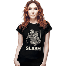 Load image into Gallery viewer, Daily_Deal_Shirts Fitted Shirts, Woman / Small / Black Johnny Slash
