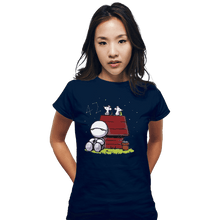 Load image into Gallery viewer, Shirts Fitted Shirts, Woman / Small / Navy Life, Don't Talk To Me About Life