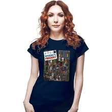 Load image into Gallery viewer, Daily_Deal_Shirts Fitted Shirts, Woman / Small / Navy Where's Freddy