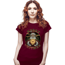 Load image into Gallery viewer, Daily_Deal_Shirts Fitted Shirts, Woman / Small / Maroon Merry Critmas