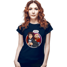 Load image into Gallery viewer, Daily_Deal_Shirts Fitted Shirts, Woman / Small / Navy Feel The Metal