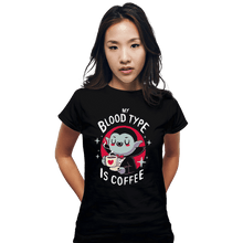 Load image into Gallery viewer, Shirts Fitted Shirts, Woman / Small / Black Coffee Vampire
