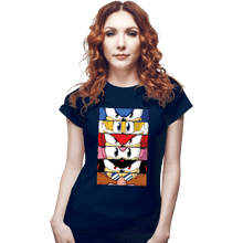 Load image into Gallery viewer, Daily_Deal_Shirts Fitted Shirts, Woman / Small / Navy Sonic Eyes