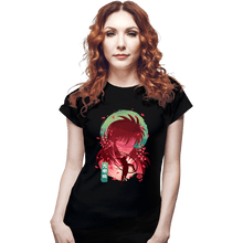 Load image into Gallery viewer, Daily_Deal_Shirts Fitted Shirts, Woman / Small / Black Kurama's Rose Whirlwind