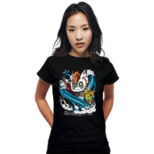 Load image into Gallery viewer, Daily_Deal_Shirts Fitted Shirts, Woman / Small / Black Hashira Water