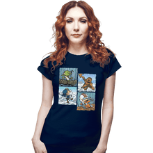 Load image into Gallery viewer, Shirts Fitted Shirts, Woman / Small / Navy Playful Rebels