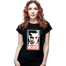 Load image into Gallery viewer, Daily_Deal_Shirts Fitted Shirts, Woman / Small / Black Stranger Blood