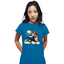 Load image into Gallery viewer, Shirts Fitted Shirts, Woman / Small / Sapphire Flower Children