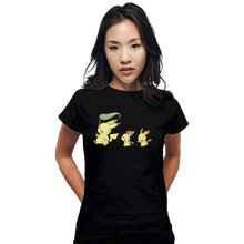 Load image into Gallery viewer, Shirts Fitted Shirts, Woman / Small / Black Pika Pika