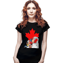 Load image into Gallery viewer, Shirts Fitted Shirts, Woman / Small / Black Captain Canuck And Team Canada