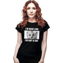 Load image into Gallery viewer, Shirts Fitted Shirts, Woman / Small / Black Zoom Cat