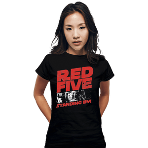 Shirts Fitted Shirts, Woman / Small / Black Red 5 Standing By