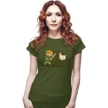 Load image into Gallery viewer, Shirts Fitted Shirts, Woman / Small / Military Green Hylian Pinata