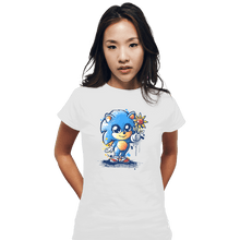 Load image into Gallery viewer, Shirts Fitted Shirts, Woman / Small / White Little Baby Hedgehog