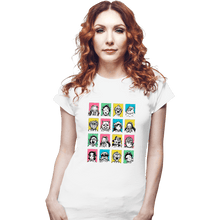 Load image into Gallery viewer, Daily_Deal_Shirts Fitted Shirts, Woman / Small / White Slayer Faces