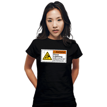 Load image into Gallery viewer, Daily_Deal_Shirts Fitted Shirts, Woman / Small / Black Caution Force Lightning