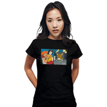 Load image into Gallery viewer, Shirts Fitted Shirts, Woman / Small / Black Women Yelling At A Data Dog