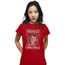 Load image into Gallery viewer, Shirts Fitted Shirts, Woman / Small / Red Righteous Christmas