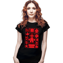 Load image into Gallery viewer, Daily_Deal_Shirts Fitted Shirts, Woman / Small / Black Mario Model Sprue