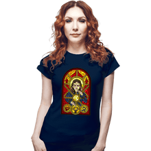 Load image into Gallery viewer, Shirts Fitted Shirts, Woman / Small / Navy Sun Saint