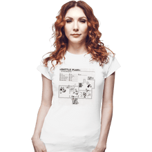 Load image into Gallery viewer, Shirts Fitted Shirts, Woman / Small / White Battle Plan