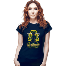 Load image into Gallery viewer, Shirts Fitted Shirts, Woman / Small / Navy Retro Earthbender
