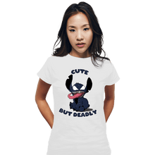 Load image into Gallery viewer, Daily_Deal_Shirts Fitted Shirts, Woman / Small / White Cute But Deadly