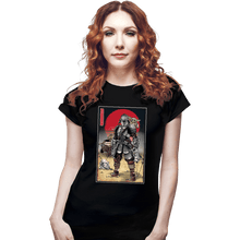 Load image into Gallery viewer, Daily_Deal_Shirts Fitted Shirts, Woman / Small / Black Lone Ronin And Cub