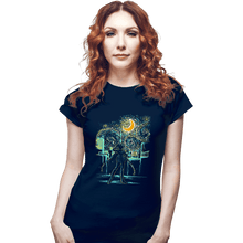 Load image into Gallery viewer, Secret_Shirts Fitted Shirts, Woman / Small / Navy The Starry Moon