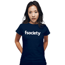 Load image into Gallery viewer, Shirts Fitted Shirts, Woman / Small / Navy fsociety