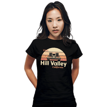 Load image into Gallery viewer, Daily_Deal_Shirts Fitted Shirts, Woman / Small / Black Visit Hill Valley