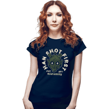 Load image into Gallery viewer, Daily_Deal_Shirts Fitted Shirts, Woman / Small / Navy Han Sho7 Firs7