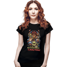 Load image into Gallery viewer, Daily_Deal_Shirts Fitted Shirts, Woman / Small / Black Dungeons &amp; Waka Waka
