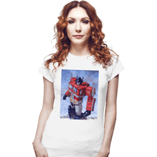 Load image into Gallery viewer, Secret_Shirts Fitted Shirts, Woman / Small / White Optimus Watercolor