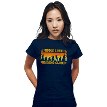 Load image into Gallery viewer, Daily_Deal_Shirts Fitted Shirts, Woman / Small / Navy Middle Earth Hiking Club