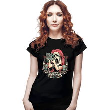 Load image into Gallery viewer, Daily_Deal_Shirts Fitted Shirts, Woman / Small / Black Ariel Ghostface