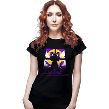 Load image into Gallery viewer, Shirts Fitted Shirts, Woman / Small / Black Luna Moon