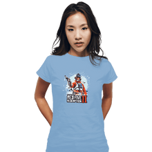 Load image into Gallery viewer, Shirts Fitted Shirts, Woman / Small / Powder Blue Red Five Redemption II