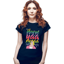 Load image into Gallery viewer, Shirts Fitted Shirts, Woman / Small / Navy Heyyeyaaeyaaaeyaeyaa