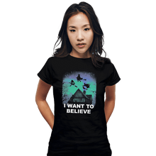 Load image into Gallery viewer, Shirts Fitted Shirts, Woman / Small / Black Believe In Magic