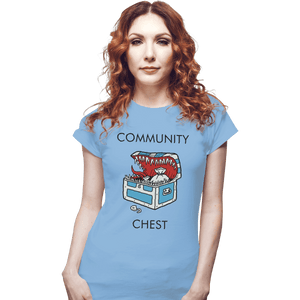 Shirts Fitted Shirts, Woman / Small / Powder Blue Mimicopoly
