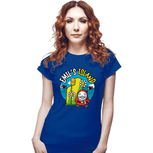 Load image into Gallery viewer, Shirts Fitted Shirts, Woman / Small / Royal Blue Emil Island