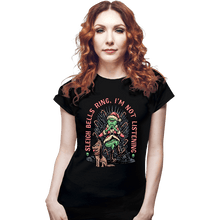 Load image into Gallery viewer, Daily_Deal_Shirts Fitted Shirts, Woman / Small / Black Sleigh Bells Ring