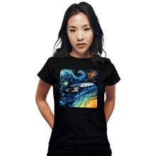 Load image into Gallery viewer, Last_Chance_Shirts Fitted Shirts, Woman / Small / Black Van Gogh Never Boldly Went
