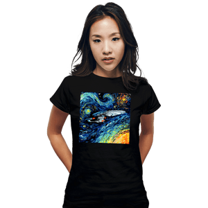 Last_Chance_Shirts Fitted Shirts, Woman / Small / Black Van Gogh Never Boldly Went