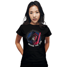 Load image into Gallery viewer, Daily_Deal_Shirts Fitted Shirts, Woman / Small / Black Never The Jedi